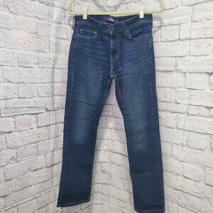 Hollister Men's Jeans Dark Wash Epic Flex Slim Straight size 28 x 30 LIKE NEW
